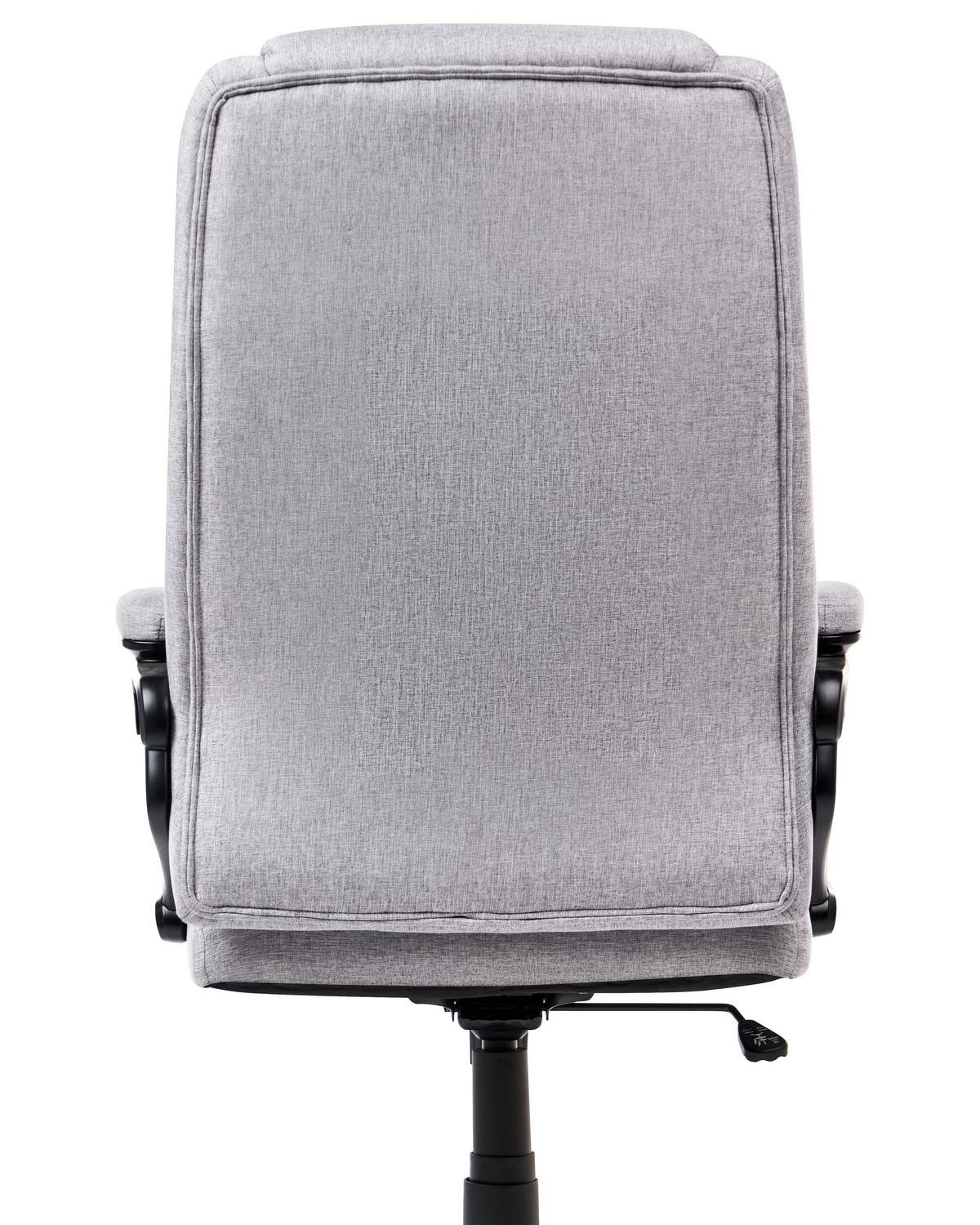 CHEFSESSEL Leinen Grau Graceful - Grau, Textil (70/119/70cm) - Beliani