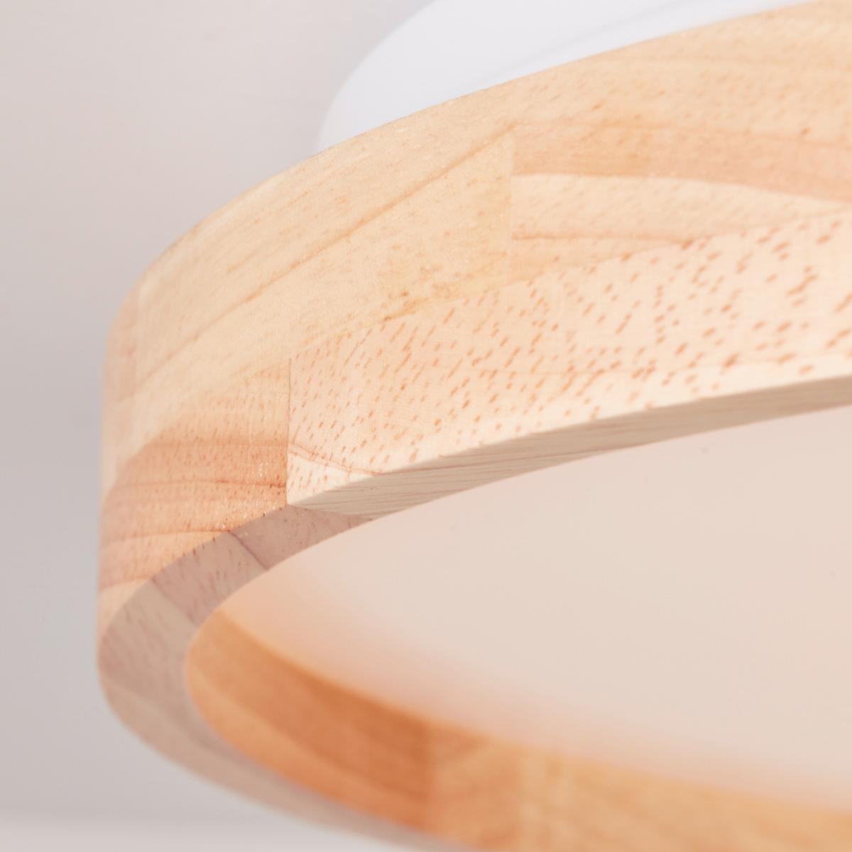 DECKENLEUCHTE Alson G99794/75 - Beige, Holz (39.5/39.5/6.5cm) - Brilliant