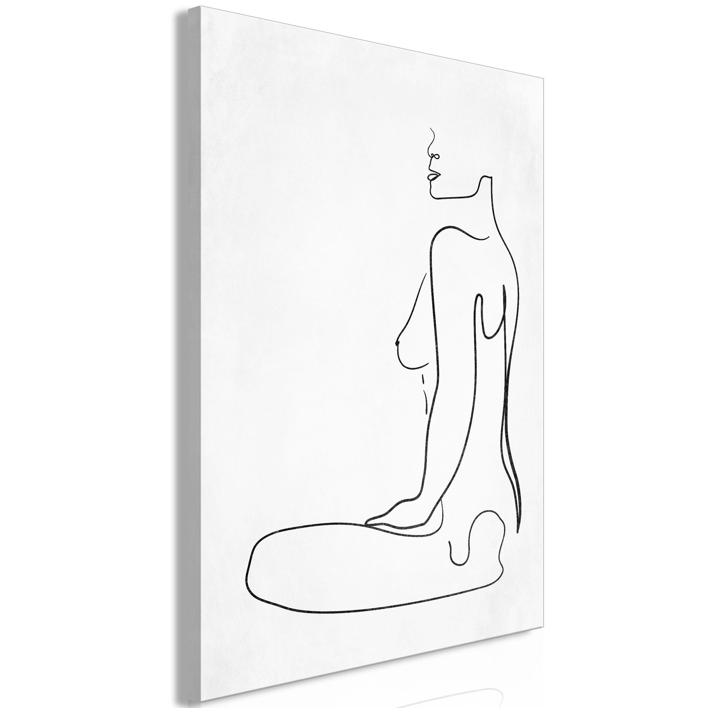 KUNSTDRUCK Schwarz-Weiß 80/120 cm - Schwarz, Textil (80/120cm) - KUNSTLOFT