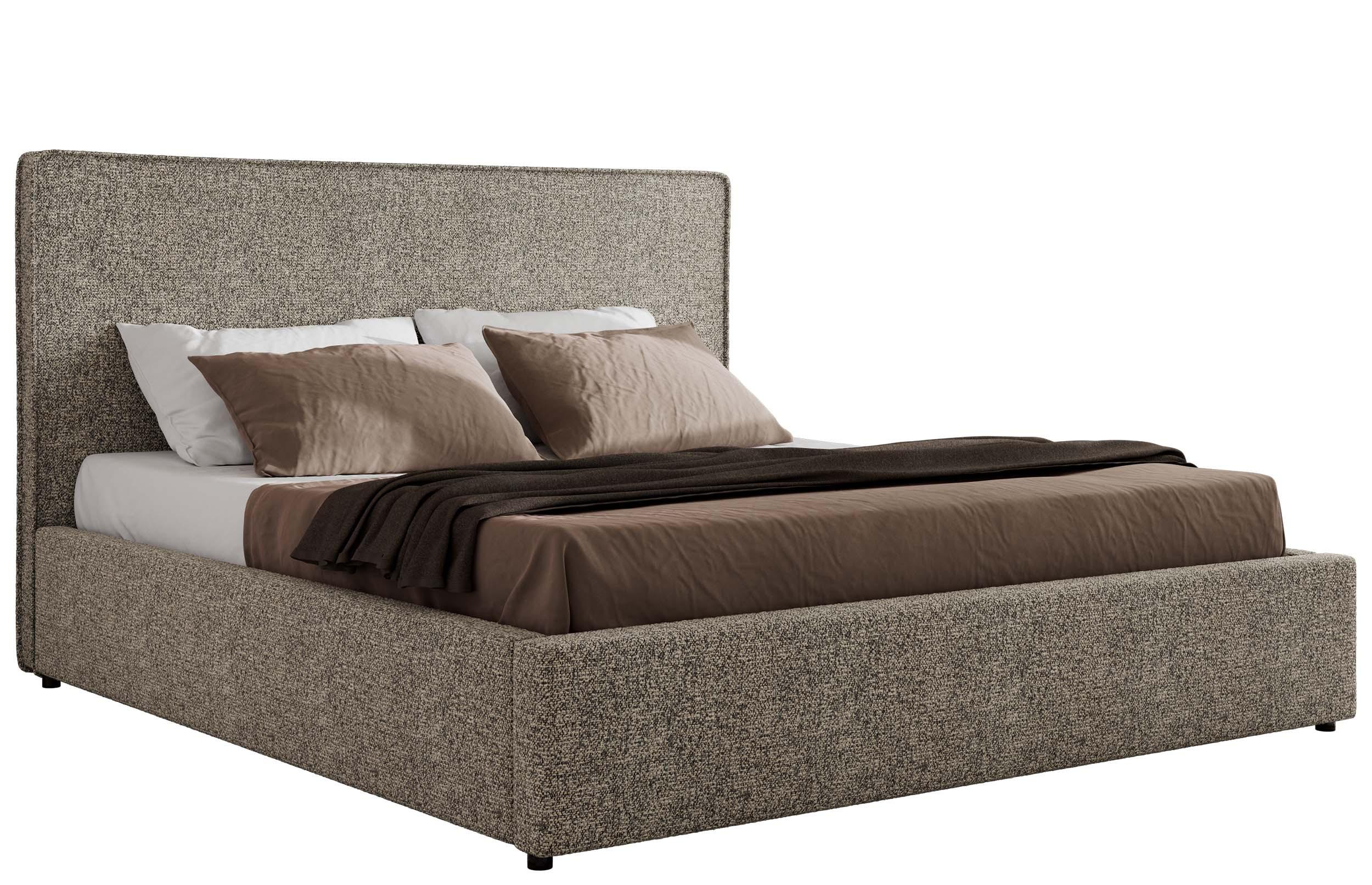 POLSTERBETT CORIVO CLASSIC 140/200 - Grau Strukture - Pocket-Matratze - Grau, Textil (140/200cm) - MKS