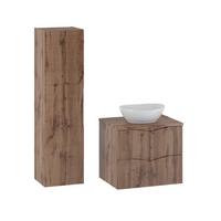 BADMÖBEL 60.6cm Tao 2er-Set Holz - Braun, Holzwerkstoff (60.6/50/45.8cm) - Petits-meubles
