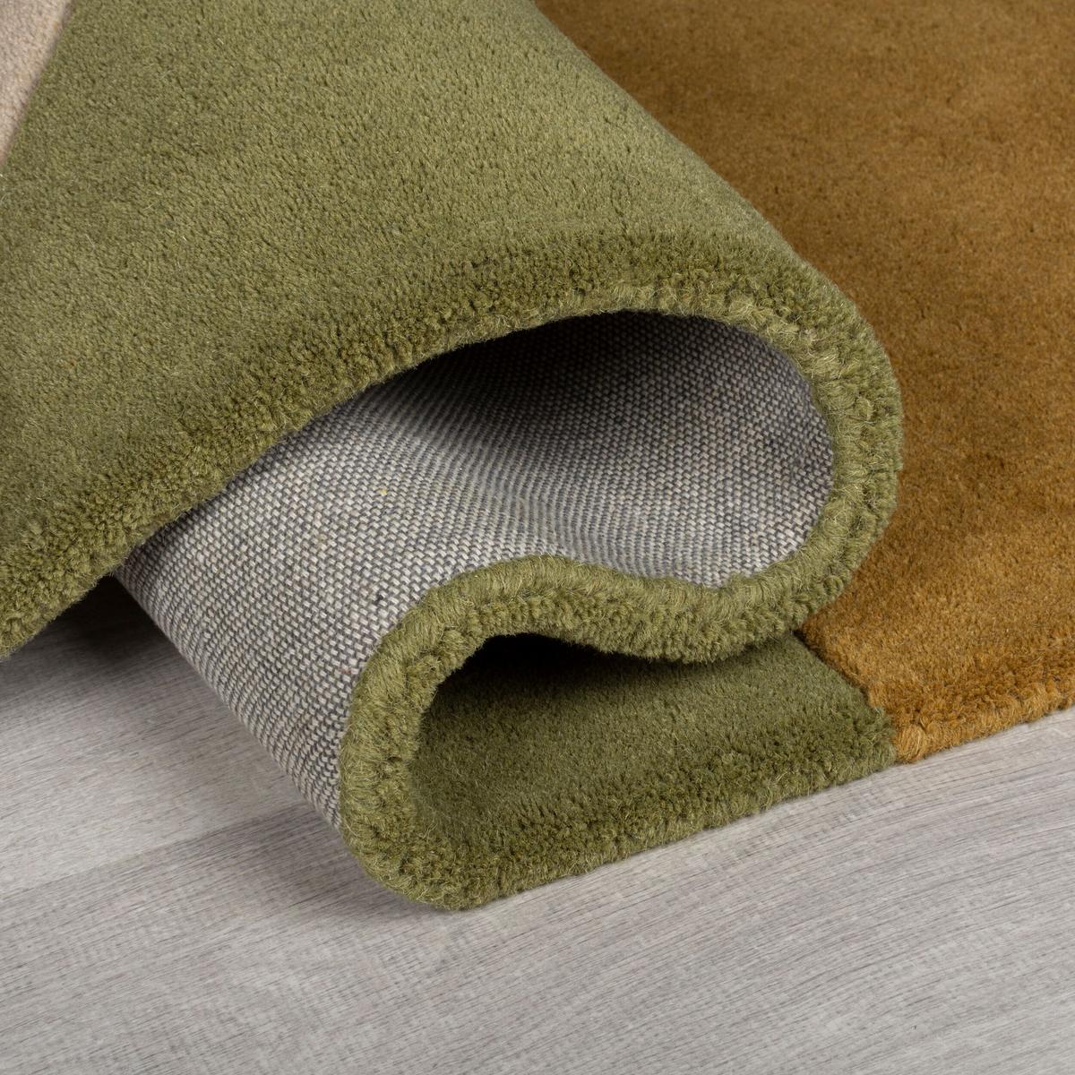 WOLLTEPPICH HALLEIN, abstrakt, aus Wolle, Grün, 200 x 290 cm - Grün, Textil (290/200cm) - KADIMA DESIGN