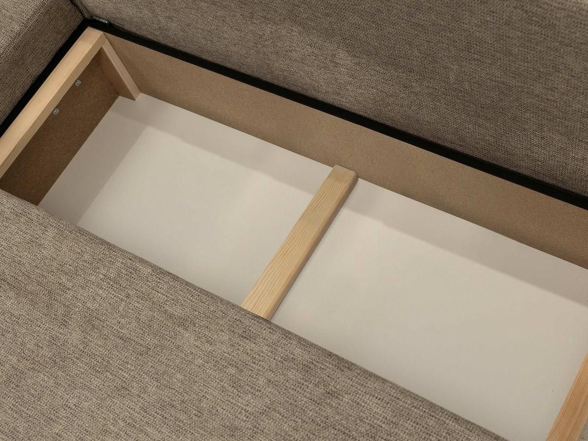 ECKSOFA Piano - Schwarz/Braun, Holz/Kunststoff (274/145cm) - MIRJAN24