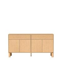 KOMMODE SABBIA 180/91,6/40,6cm mit 2 Schubladen 4 Türen Eichefarben - Eichefarben, Holzwerkstoff (180/91.6/40.6cm) - MASSENO