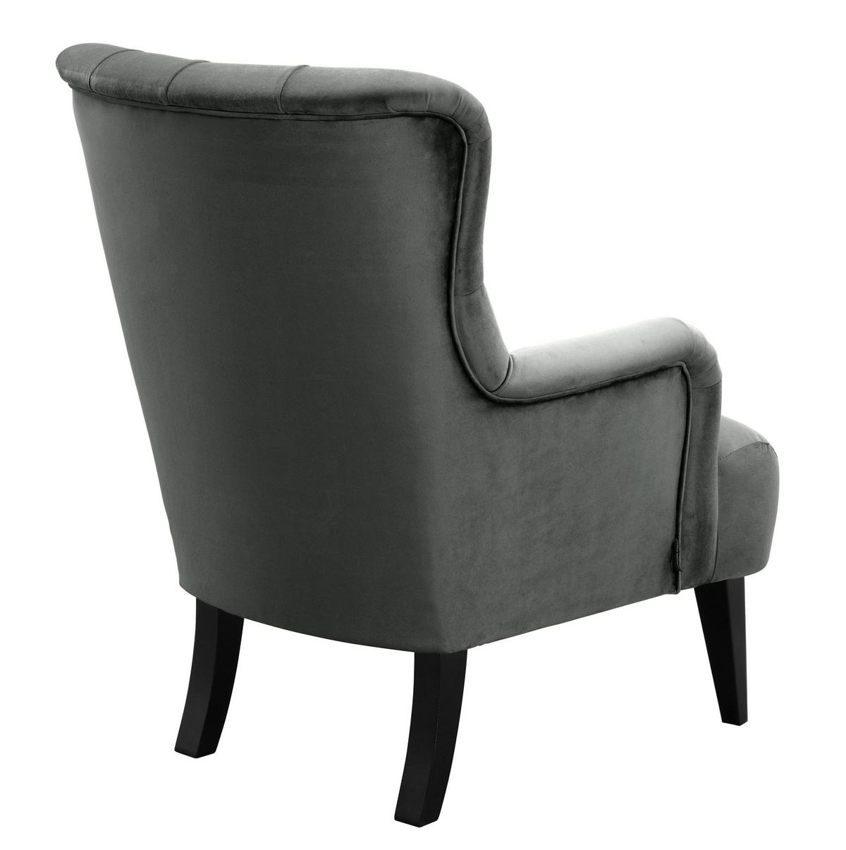 SESSEL Kayley Samtvelours graphit - Graphitfarben, Kunststoff (71/97/82cm) - 58aufmkessel