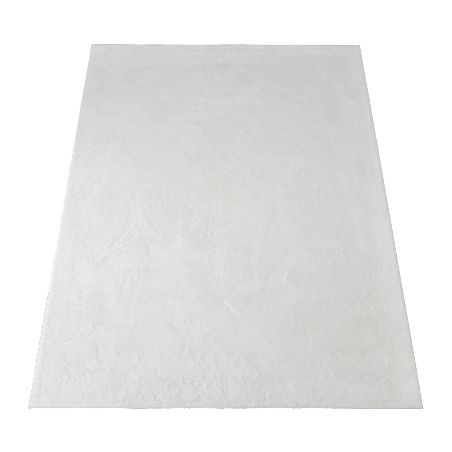 KURZFLORTEPPICH, einfarbig, aus Polyester, Weiß, 200 x 280 cm - Weiß, Textil (280/200cm) - KADIMA DESIGN