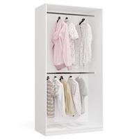 GARDEROBENSCHRANK Weiß 100/200/50 - Weiß, Holzwerkstoff (100/200/50cm) - RAUMHIRSCH FURNITURE