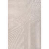 KURZFLORTEPPICH Geometrisch ERESMA Polyester Beige 140 x 200 cm - Beige, Textil (140/200cm) - KADIMA DESIGN