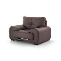 RELAXSESSEL Omega aus Kunstleder, Dunkelbraun - Dunkelbraun/Schwarz, Leder (128/88/98cm) - Beautysofa