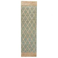 TEPPICH Grün 80/300 cm Jute Tellikaya - Beige, Textil (80/300cm) - Beliani