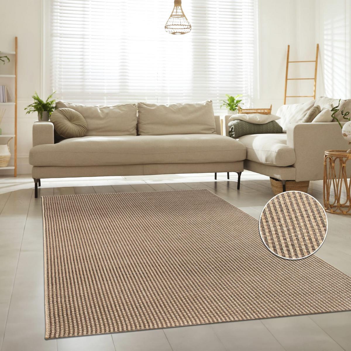 FLACHWEBTEPPICH, einfarbig, aus Polypropylen, Beige, 240 x 340 cm - Beige, Textil (340/240cm) - KADIMA DESIGN