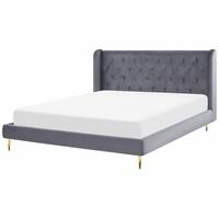 POLSTERBETT 180/200cm Grau Forbach - Grau, Textil (180/200cm) - Beliani