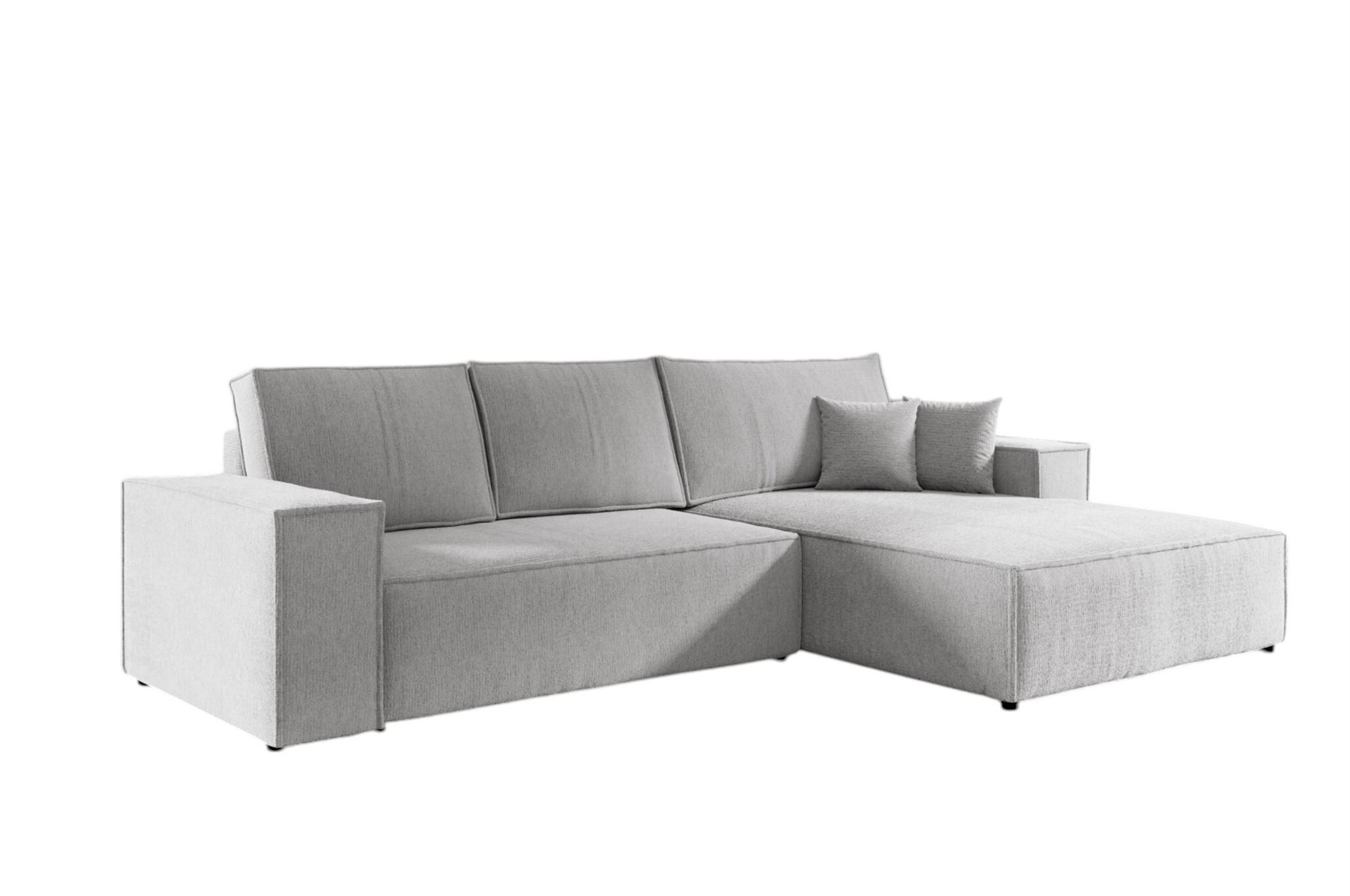 ECKSOFA Levio - Greige, Holzwerkstoff/Textil (294/185cm) - Fun Möbel