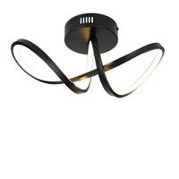 LED-DECKENLEUCHTE Marburg 34/14.5/17 cm - Schwarz, Metall (34/14.5/17cm) - Nettlife