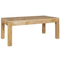 COUCHTISCH Mango Massivholz Natur, Landhaus-Stil Rustikal 110 x 60 x 47 cm - Beige/Braun, Holz (110/60/47cm) - KADIMA DESIGN