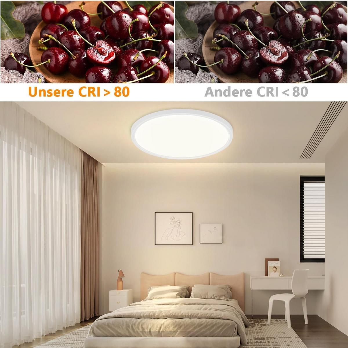LED-DECKENLEUCHTE Hammer 29.5 cm - Weiß, Kunststoff (29.5/29.5/2.5cm) - Nettlife