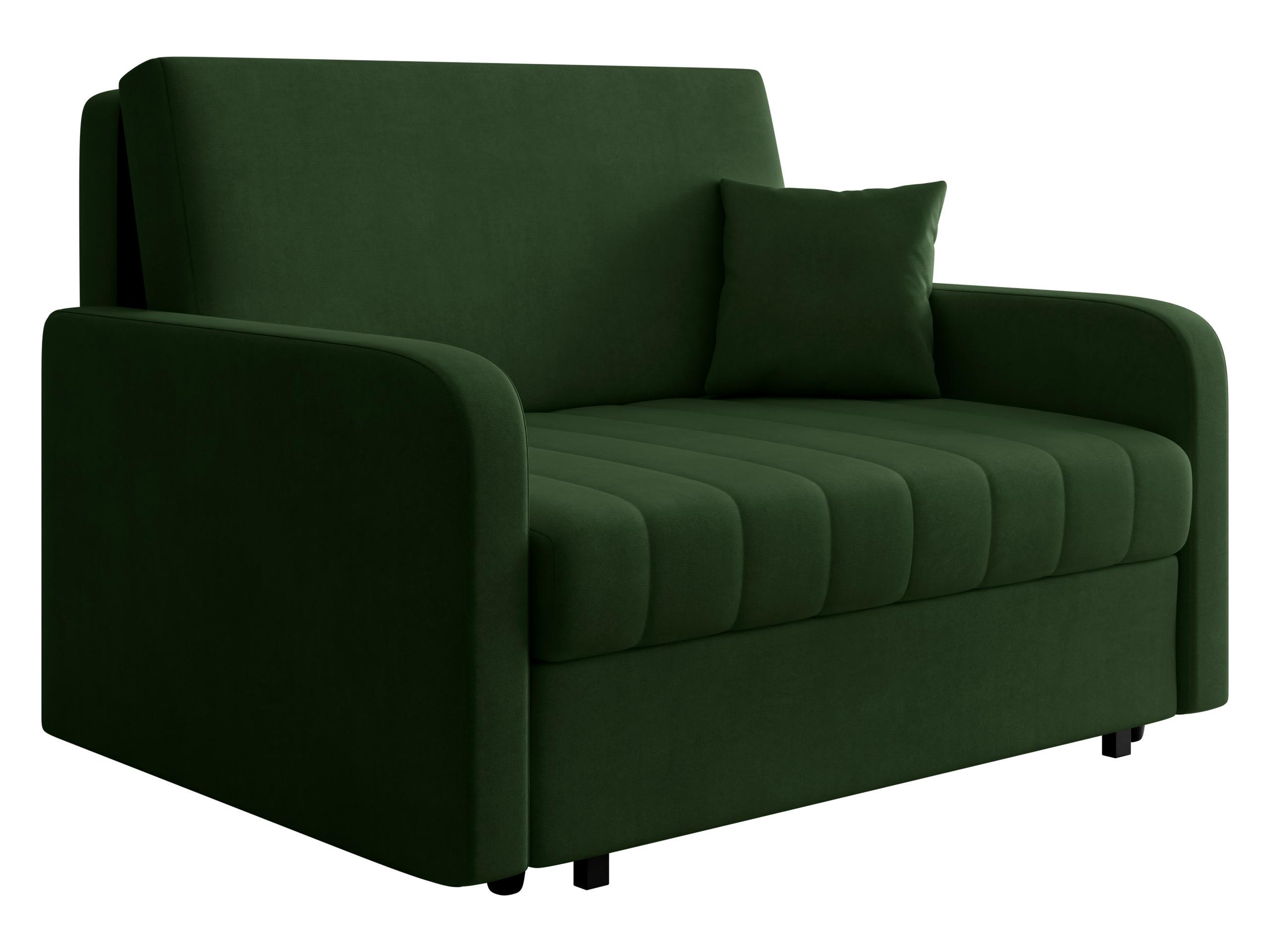 SCHLAFSOFA Viva Silk II - Dunkelgrün/Schwarz, Holz/Textil (132/85/98cm) - MIRJAN24