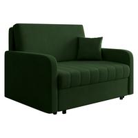 SCHLAFSOFA Viva Silk II - Dunkelgrün/Schwarz, Holz/Textil (132/85/98cm) - MIRJAN24