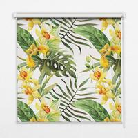 INNENROLLO - Fensterrollo - Rollo - 100x100 cm - Gelbe Blume - Gelb, Kunststoff (100/100/0.5cm) - TULUP
