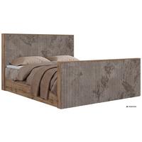 BOXBETT WOOD DUO 200/200 - Hellbraun Cord - Topper Visco - H3 - Hellbraun/Schwarz, Kunststoff/Textil (200/200cm) - MKS