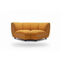 SESSEL LAYLA Gelb Velvet - Gelb/Schwarz, Buchenholz/Textil (166/74/99cm) - KAWOLA