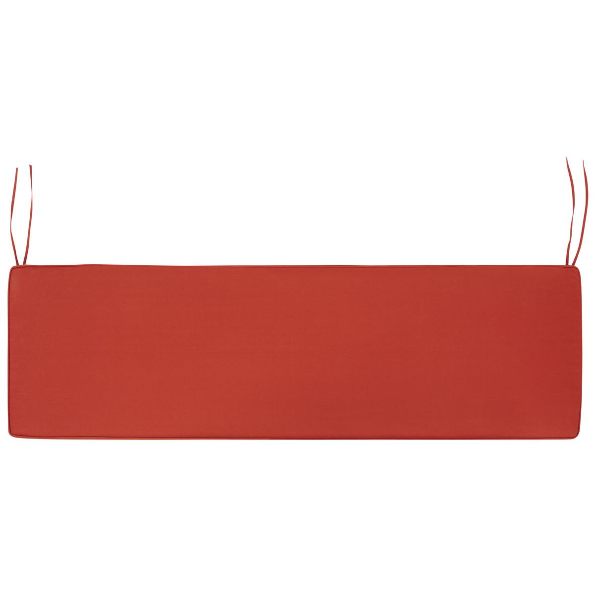 GARTENBANK 3-Sitzer Heller Holzfarbton Sovana - Hellbraun/Rot, Holz (160/91/60cm) - Beliani