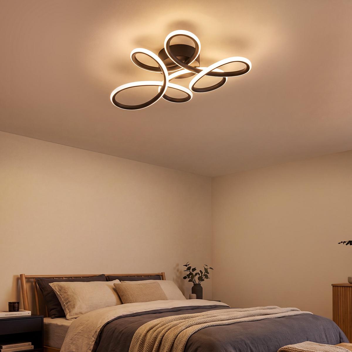 LED DECKENLEUCHTE Cyvith 36/25/8.5 cm - Schwarz, Kunststoff/Metall (36/25/8.5cm) - ZMH