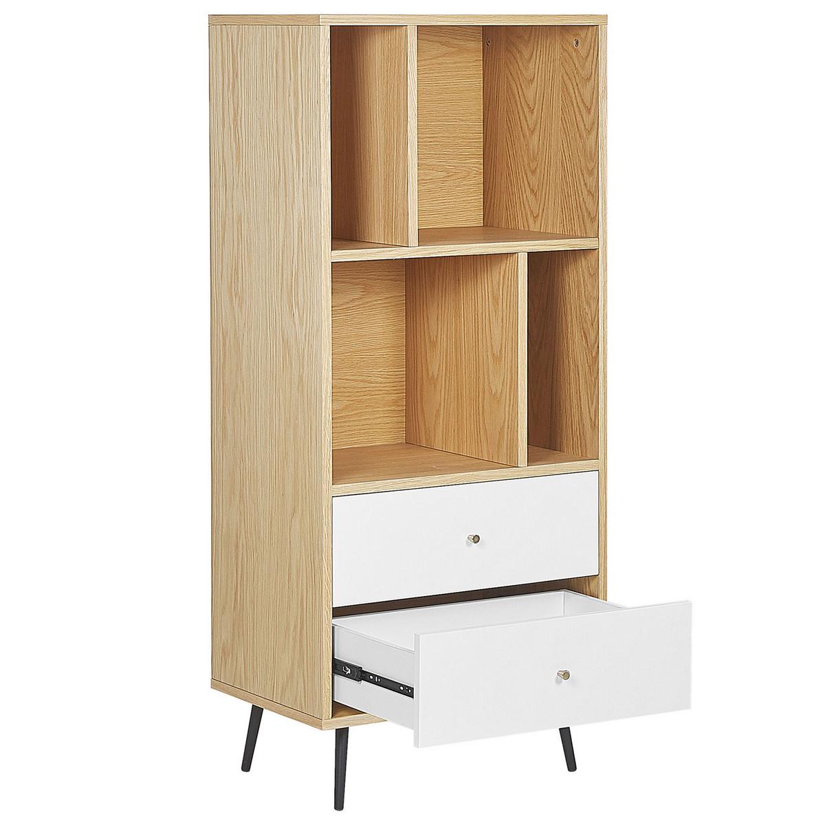 REGAL 4 Fächer Richmond - Hellbraun, Holzwerkstoff (60/139/40cm) - Beliani
