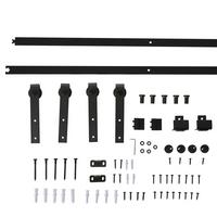 SCHIEBETÜRSYSTEM - Schwarz, Metall (0.6/18/183cm) - HOMCOM