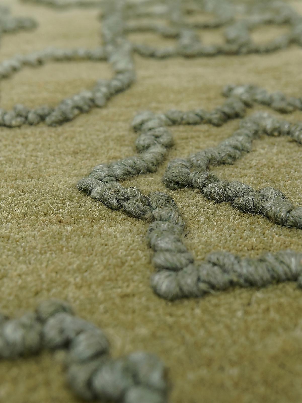 WOLLTEPPICH TINGIR, abstrakt, Grün, 160 x 230 cm - Grün, Textil (230/160cm) - KADIMA DESIGN