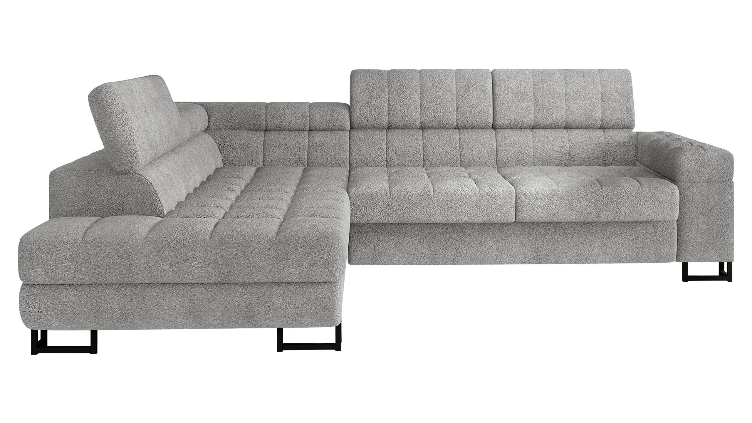 ECKSOFA Laris, Seite: Links - Alufarben/Schwarz, Holz/Textil (271/203cm) - MIRJAN24