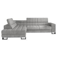ECKSOFA Laris, Seite: Links - Alufarben/Schwarz, Holz/Textil (271/203cm) - MIRJAN24