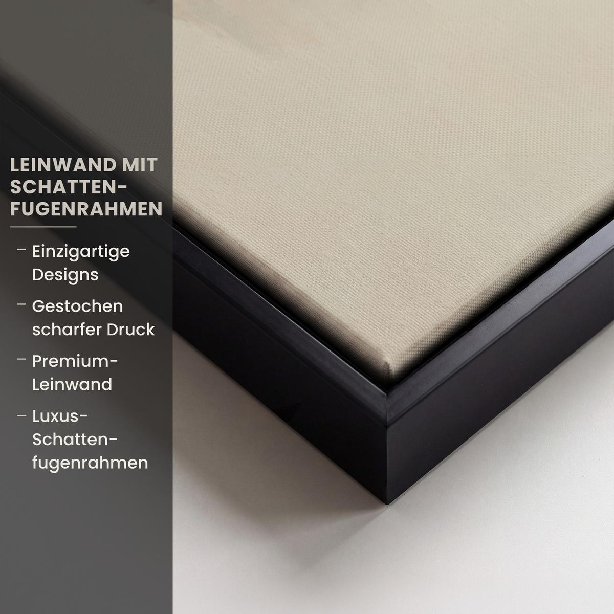 LEINWAND Bilder mit Rahmen - Porträt - Abstrakt - Jesus - Beige - 70x100 - Beige, Textil (70/100cm) - MuchoWow