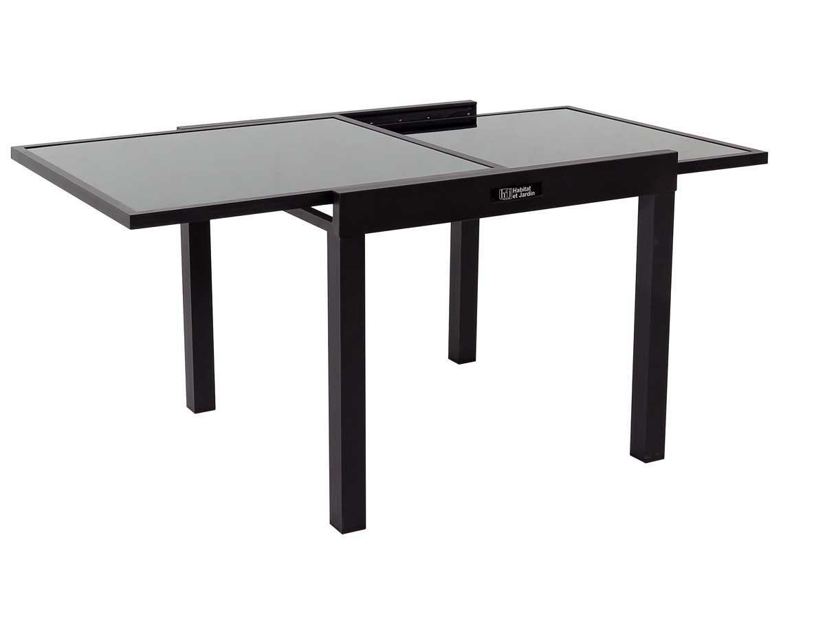 GARTENTISCH porto 8 Schwarz - Schwarz, Glas (180/90/75cm) - Habitat Garten