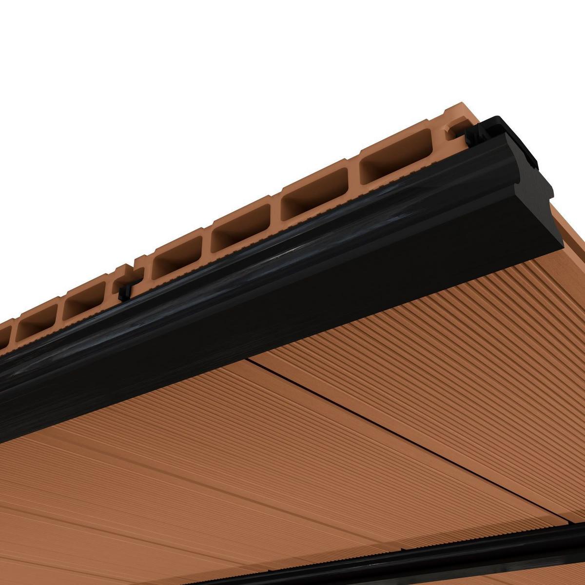 TERRASSENDIELEN WPC Teak 2 m² - Teakfarben, Kunststoff (220/14.6/2.5cm) - Juskys