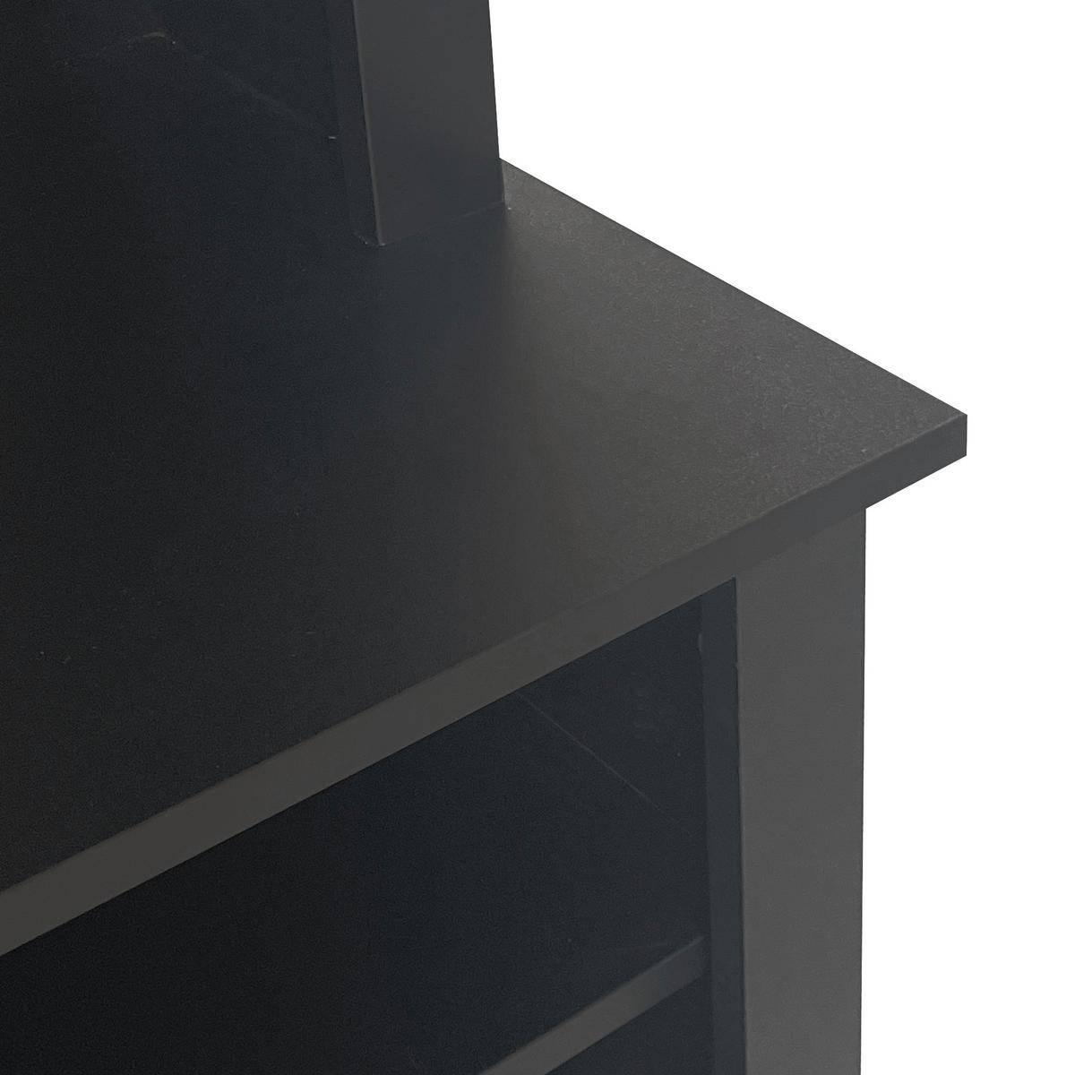 GARDEROBEN-SET in Schwarz 3-in-1 Lösung mit Schuhbank & verstellbaren Ablagen - Schwarz, Holzwerkstoff (120/190/40cm) - Urban Meuble