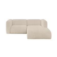 ECKSOFA Ottomane Rechts MIRA-L1 227x179x89 Beige Cord - Sandfarben/Beige, Holzwerkstoff/Kunststoff (227/179cm) - ALTDECOR