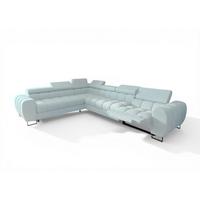 ECKSOFA Bastien Relax - Hellblau, Holzwerkstoff/Textil (260/330cm) - Fun Möbel