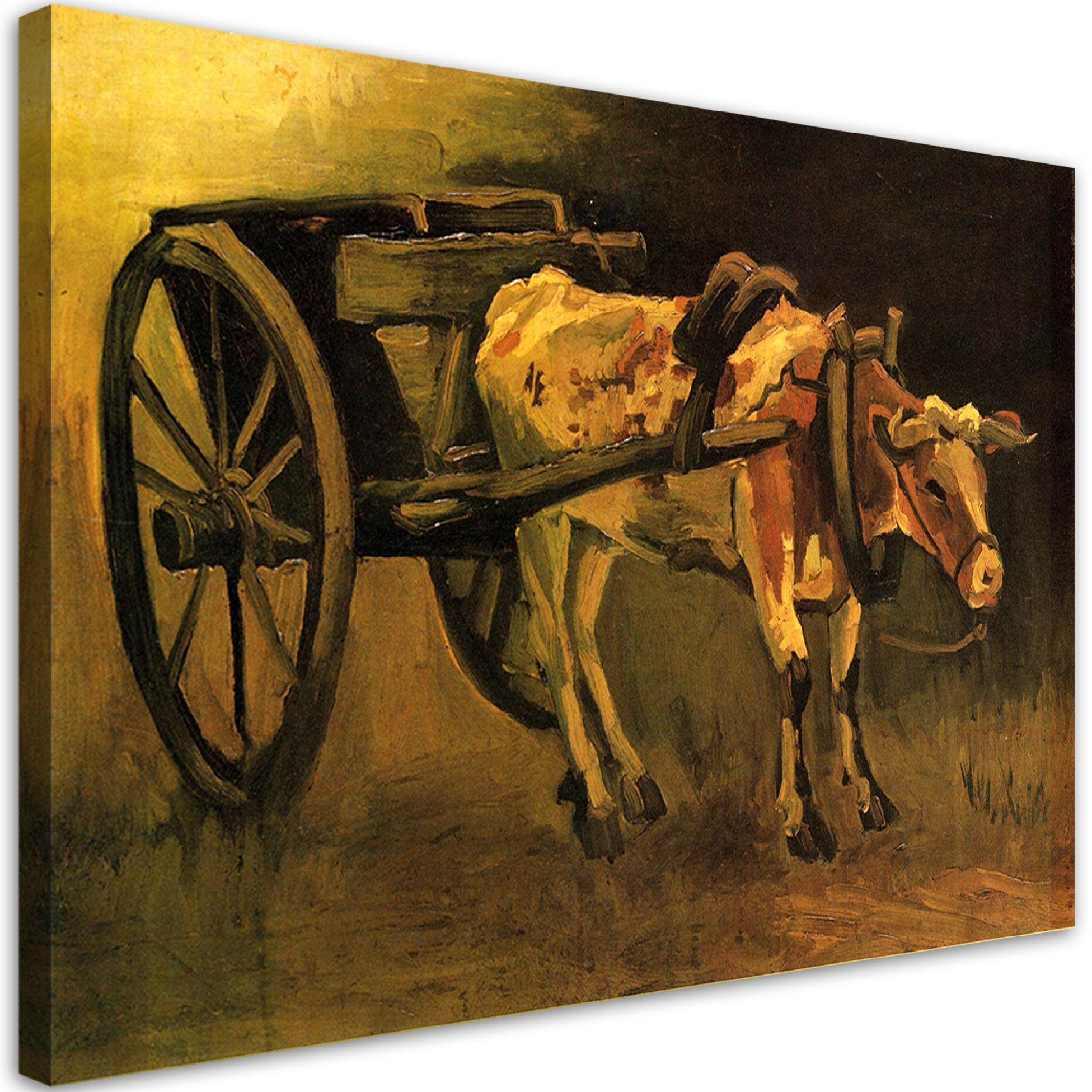 WANDBILD wagen und ochse v. van Gogh - Multicolor, Textil (60/40cm) - Feeby