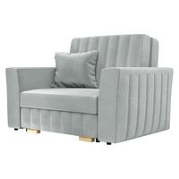 SCHLAFSOFA Viva Glam I - Hellgrau/Naturfarben, Holz/Kunststoff (115/85/98cm) - MIRJAN24