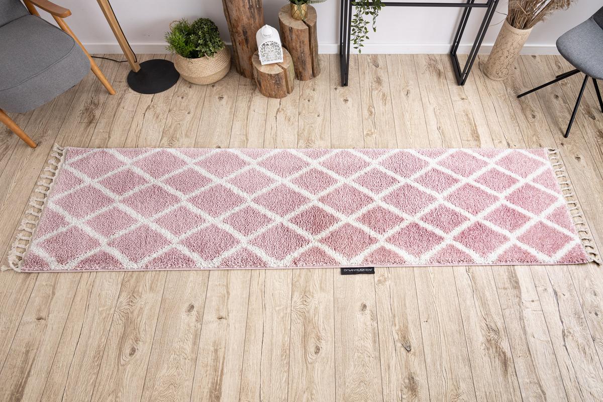 TEPPICH Berber 80/250 cm - Pink, Textil (80/250cm) - rugsX