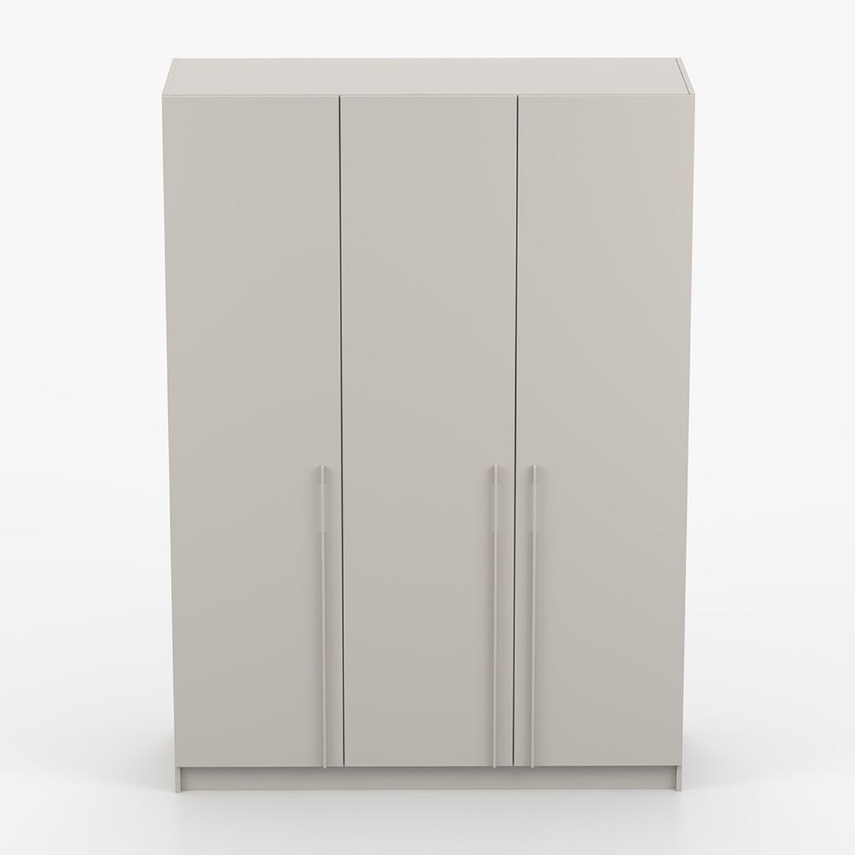 DREHTÜRENSCHRANK ROSA 3D 150/210/55, 3-türig, Kaschmir - Kaschmir, Holzwerkstoff (150/210/55cm) - imoebel24