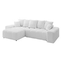 ECKSOFA Ottomane links ENIL-L 297x189x68 Weiß Bouclé - Weiß, Holzwerkstoff/Kunststoff (297/189cm) - ALTDECOR