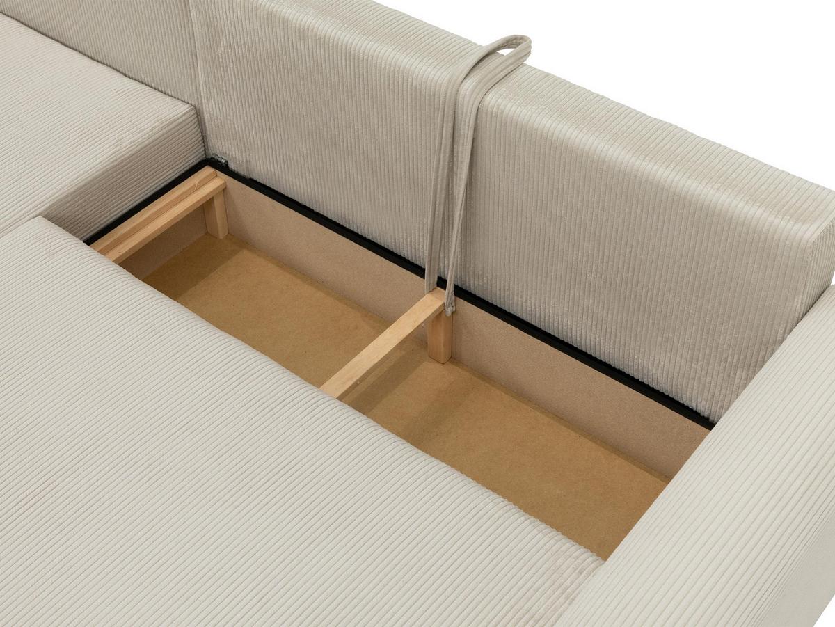 ECKSOFA Merkos - Schwarz/Bronzefarben, Holz/Textil (285/188cm) - MIRJAN24