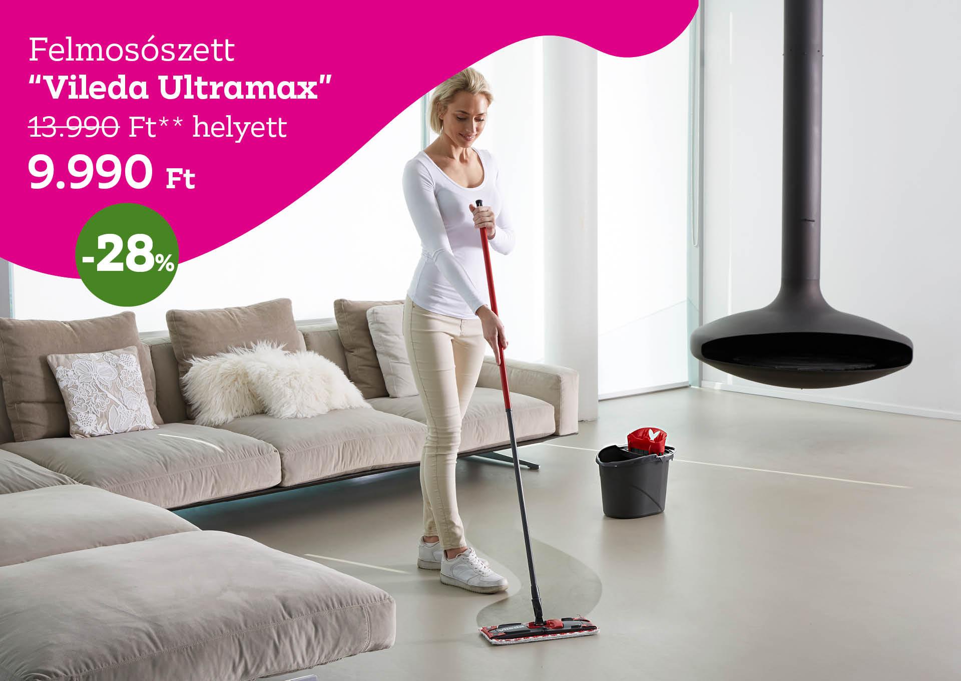 Felmosószett VILEDA ULTRAMAX 13990 Forint helyett 9990 Forint, kedvezmény mértéke 28%