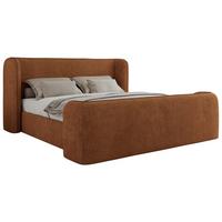 POLSTERBETT EMORA CLASSIC DUO 180/200 - Orange Strukture - Pocket-Matratze - Orange, Textil (180/200cm) - MKS