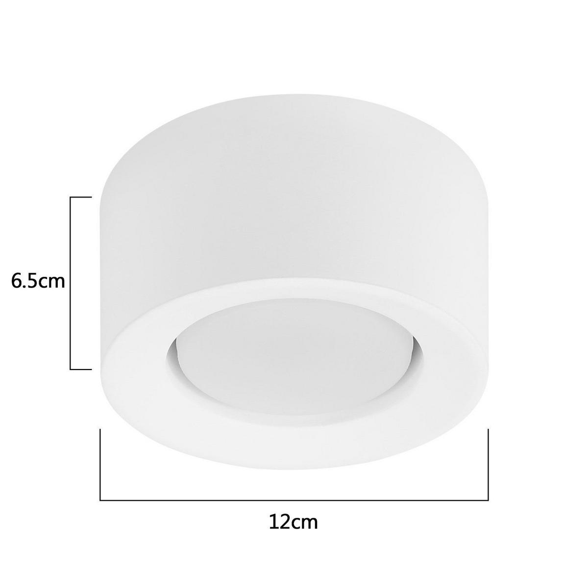 DECKENLEUCHTE Mantyla (4er-Set) 12/6.5/6.5 cm - Weiß, Naturmaterialien (6.5/12/6.5cm) - Nettlife