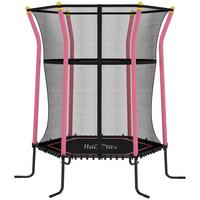KINDERTRAMPOLIN Stahl Kunststoff Rosa - Rosa, Metall (111/122cm) - HOMCOM