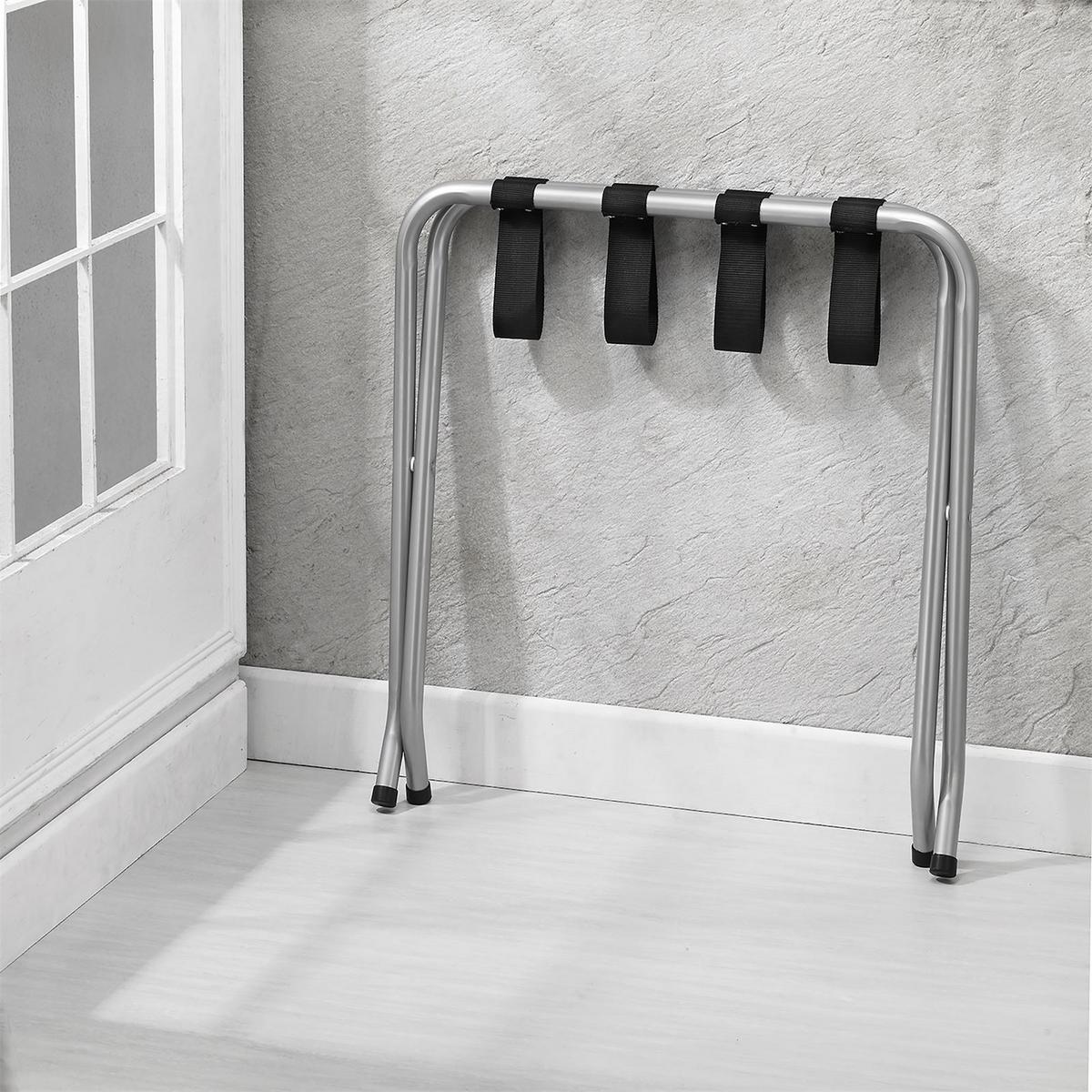 KOFFERSTÄNDER LUGGAGE grau - Grau, Metall (67/54/40cm) - IDIMEX
