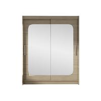 SCHWEBETÜRENSCHRANK Westa XII - Silberfarben/Sonoma Eiche, Holzwerkstoff/Metall (150/200/58cm) - MIRJAN24